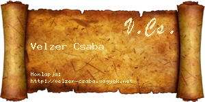 Velzer Csaba névjegykártya