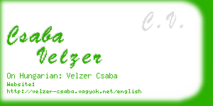 csaba velzer business card